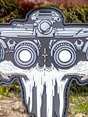 Нашивка ( шеврон патч patch ) тактическая ЧЕРЕП В ПНВ DARKNESS 3D PVC на липучке 9х9 черная (2504438) - ВОЕНТОРГ ТЫЛОВИК