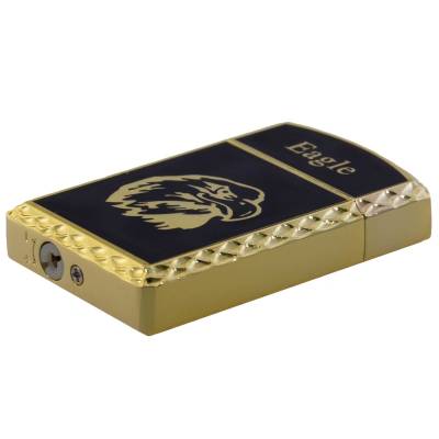 Зажигалка  газовая Eagle ( орел ) золотисто-черная (4403356) - HAKKI.RU