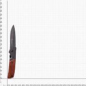Нож складной BROWNING с клипсой со шнурком коричневый (3914050)  - ВОЕНТОРГ ТЫЛОВИК