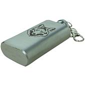 Фляга подарочная с символикой Лиса 2 OZ-50 мл серебристая (4608072) - ВОЕНТОРГ ТЫЛОВИК