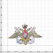 Наклейка металлизированная ВМФ России 47х29 (4420071) - ВОЕНТОРГ ТЫЛОВИК