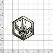 Эмблема ( знак ) петличная ( петлица ) РХБЗ защитная (2102084) - ВОЕНТОРГ ТЫЛОВИК