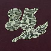 Папка для документов Юбилейная с накладкой 35 лет А4 бордовая (4305024) - ВОЕНТОРГ ТЫЛОВИК