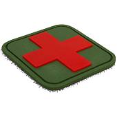 Нашивка ( шеврон патч patch ) тактическая MEDIC ( МЕДИК ) 3D PVC ( пластизоль ) на липучке 5х5 оливковая (2504301) - ВОЕНТОРГ ТЫЛОВИК