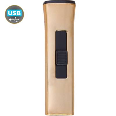 Зажигалка электронная с зарядкой от USB золотистая (4403981) - HAKKI.RU