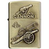 Зажигалка  бензиновая Cannon ( пушка ) золотистая (4403962) - ВОЕНТОРГ ТЫЛОВИК