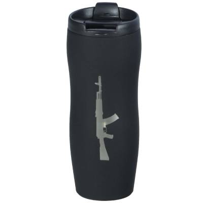Термокружка КАЛАШНИКОВ с символикой АК-74 черная (4602999) - HAKKI.RU