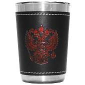 Набор подарочный стопки ( рюмки ) с символикой Герб ( Орел ) России в чехле 4х120 мл черный (3405126) - ВОЕНТОРГ ТЫЛОВИК