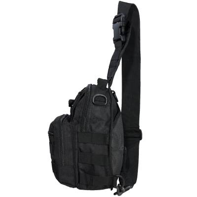 Сумка-органайзер TAC через плечо тактическая MOLLE черная (3310142) - HAKKI.RU