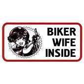 Наклейка на авто виниловая Biker wife inside 12х7 (12013017) - ВОЕНТОРГ ТЫЛОВИК