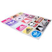 Комплект наклеек на авто виниловых светоотражающих ADIDAS / PUMA / NIKE / CONVERSE / HI PANDA (12016037) - ВОЕНТОРГ ТЫЛОВИК