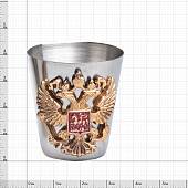 Набор подарочный с символикой Герб ( орел ) России ( фляга 9 OZ-270 мл + стопки 2х30 мл + стопка складная 1х150 мл + лейка ) (4801145) - ВОЕНТОРГ ТЫЛОВИК