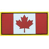 Нашивка ( шеврон патч patch ) тактическая Флаг CANADA ( КАНАДА ) 3D PVC ( пластизоль ) на липучке 8x4 желтый кант красно-белая (2504247) - ВОЕНТОРГ ТЫЛОВИК