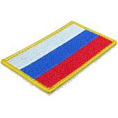 Нашивка ( шеврон патч patch ) тактическая флаг России ( триколор ) вышитая на липучке 7,8х5 желтая (2509025)  - ВОЕНТОРГ ТЫЛОВИК