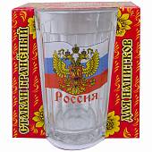 Стакан граненый с символикой Герб России ( триколор ) (4609072) - ВОЕНТОРГ ТЫЛОВИК
