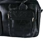 Сумка ( портфель ) Pakistan дорожная мужская ТR Bag 2 кожаная 22 л черная (3310015) - ВОЕНТОРГ ТЫЛОВИК