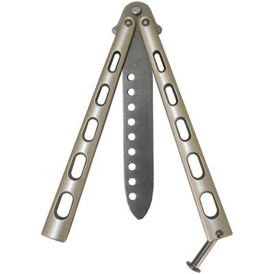 Нож тренировочный BENCHMADE складной бабочка серебристый (3912011) - HAKKI.RU
