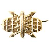 Эмблема ( знак ) петличная ( петлица ) РТВ ВВС России золотистая (2102122) - ВОЕНТОРГ ТЫЛОВИК
