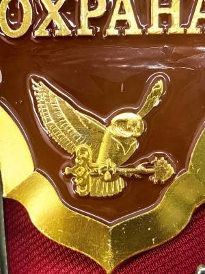 Знак ( жетон ) нагрудный ОХРАНА ФГУП Росгвардия (2304049) - HAKKI.RU