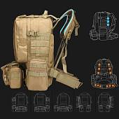Рюкзак TAC тактический Tactical Military Combat 30х55х35 57 л камуфлированный camo-multi (3306756) - ВОЕНТОРГ ТЫЛОВИК