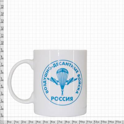 Кружка с символикой ВДВ России белая (4601013) - HAKKI.RU