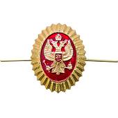 Кокарда Герб ( орел ) РФ золотистая (2105111) - ВОЕНТОРГ ТЫЛОВИК