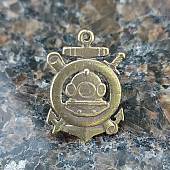 Знак фрачный Водолазный шлем в якоре на пимсе (2302195) - ВОЕНТОРГ ТЫЛОВИК