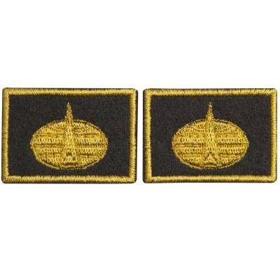 Эмблема ( нашивка знак ) петличная ( петлица ) Космические войска оливковая (2505014) - HAKKI.RU