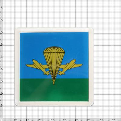 Магнит Флаг ВДВ РФ 65х65 мм (4404313) - HAKKI.RU