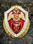 Знак нагрудный ФСВНГ ( Росгвардия ) РФ ОТЛИЧНИК СЛУЖБЫ в медицинских воинских частях (2301642) - ВОЕНТОРГ ТЫЛОВИК