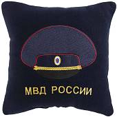 Подушка сувенирная с символикой МВД России вышитая 35х35 темно-синяя (4408994) - ВОЕНТОРГ ТЫЛОВИК