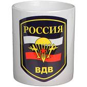 Кружка с символикой ВДВ России белая (4601207) - ВОЕНТОРГ ТЫЛОВИК