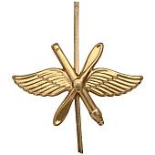 Эмблема ( знак ) петличная ( петлица ) ВВС России золотистая (2102086) - ВОЕНТОРГ ТЫЛОВИК