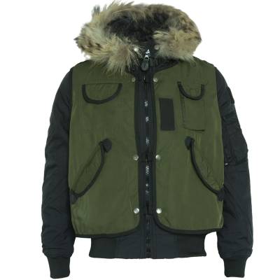 Куртка ( бомбер ) 726 GEAR тактическая демисезонная с жилетом черная (1105864) - HAKKI.RU