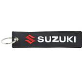 Брелок автомобильный марка SUZUKI ( СУЗУКИ ) вышитый полоса ( лента ) 13х3 черный (4402433) - ВОЕНТОРГ ТЫЛОВИК