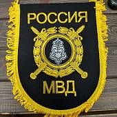 Вымпел с символикой ВОХР МВД вышитый большой 25х32 черный (4504040) - ВОЕНТОРГ ТЫЛОВИК