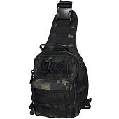 Сумка-органайзер TAC через плечо тактическая MOLLE камуфлированная camo-multi черная (3310963) - ВОЕНТОРГ ТЫЛОВИК