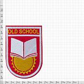 Нашивка ( шеврон патч patch ) тактическая OLD SCHOOL вышитая на липучке 6,7х9,5 красная (2509215) - ВОЕНТОРГ ТЫЛОВИК