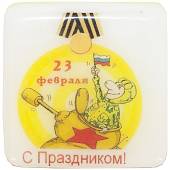Набор подарочный полотенце 40х70 зеленое и мыло ручной работы 23 февраля / С Праздником! (4804010) - ВОЕНТОРГ ТЫЛОВИК