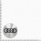 Наклейки на диски литые с логотипом автомобиля АУДИ ( AUDI ) D-56 мм серебристые (12050012) - ВОЕНТОРГ ТЫЛОВИК
