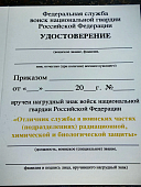 Знак нагрудный ФСВНГ ( Росгвардия ) РФ ОТЛИЧНИК СЛУЖБЫ в воинских частях (подразделениях) РХБЗ (2301641) - ВОЕНТОРГ ТЫЛОВИК