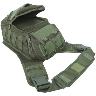 Сумка-органайзер TAC через плечо тактическая MOLLE оливковая (3310326) - HAKKI.RU