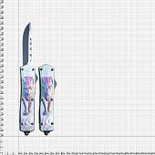 Нож складной MICROTECH автоматический выкидной Scrab 0885 D/E / Волк в чехле серебристый (3913061) - ВОЕНТОРГ ТЫЛОВИК