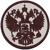 Нашивка ( шеврон патч patch ) тактическая Герб ( орел ) России вышитая на липучке D-7 песочная (2509183) - ВОЕНТОРГ ТЫЛОВИК