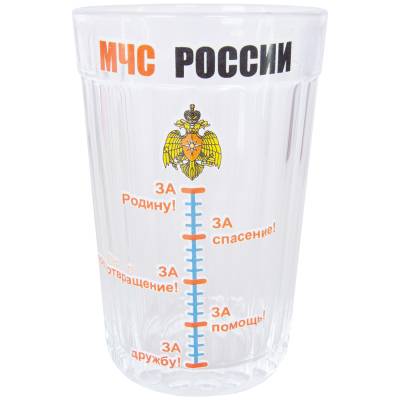 Стакан граненый с символикой МЧС России (4609027) - HAKKI.RU