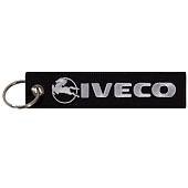 Брелок автомобильный марка IVECO ( ИВЕКО )  вышитый полоса ( лента ) 13х3 черный (4402424) - ВОЕНТОРГ ТЫЛОВИК
