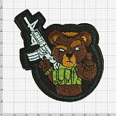 Нашивка ( шеврон патч patch ) тактическая Мишка с М416 вышитая на липучке 7х8 черная (2509494) - ВОЕНТОРГ ТЫЛОВИК