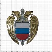 Наклейка металлизированная ФСО России 60х70 мм (4420029) - ВОЕНТОРГ ТЫЛОВИК