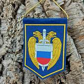 Вымпел с символикой ФСО России средний вышитый 14х20 васильковый (4503203) - ВОЕНТОРГ ТЫЛОВИК
