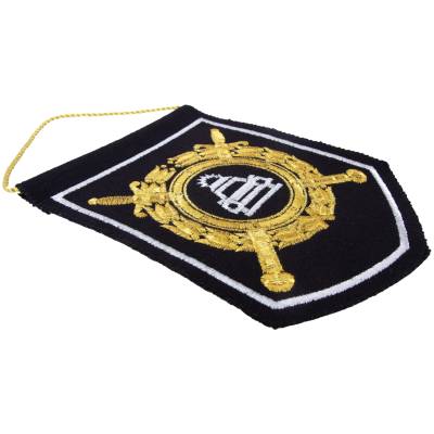 Вымпел малый с вышивкой ДПС 15х19,5 черный (4502995) - HAKKI.RU